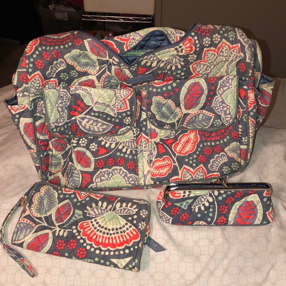 Vera Bradley bag with wallet and case